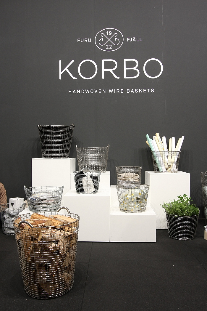 Korbo handwoven metal baskets, as seen at Ambiente Frankfurt 2016