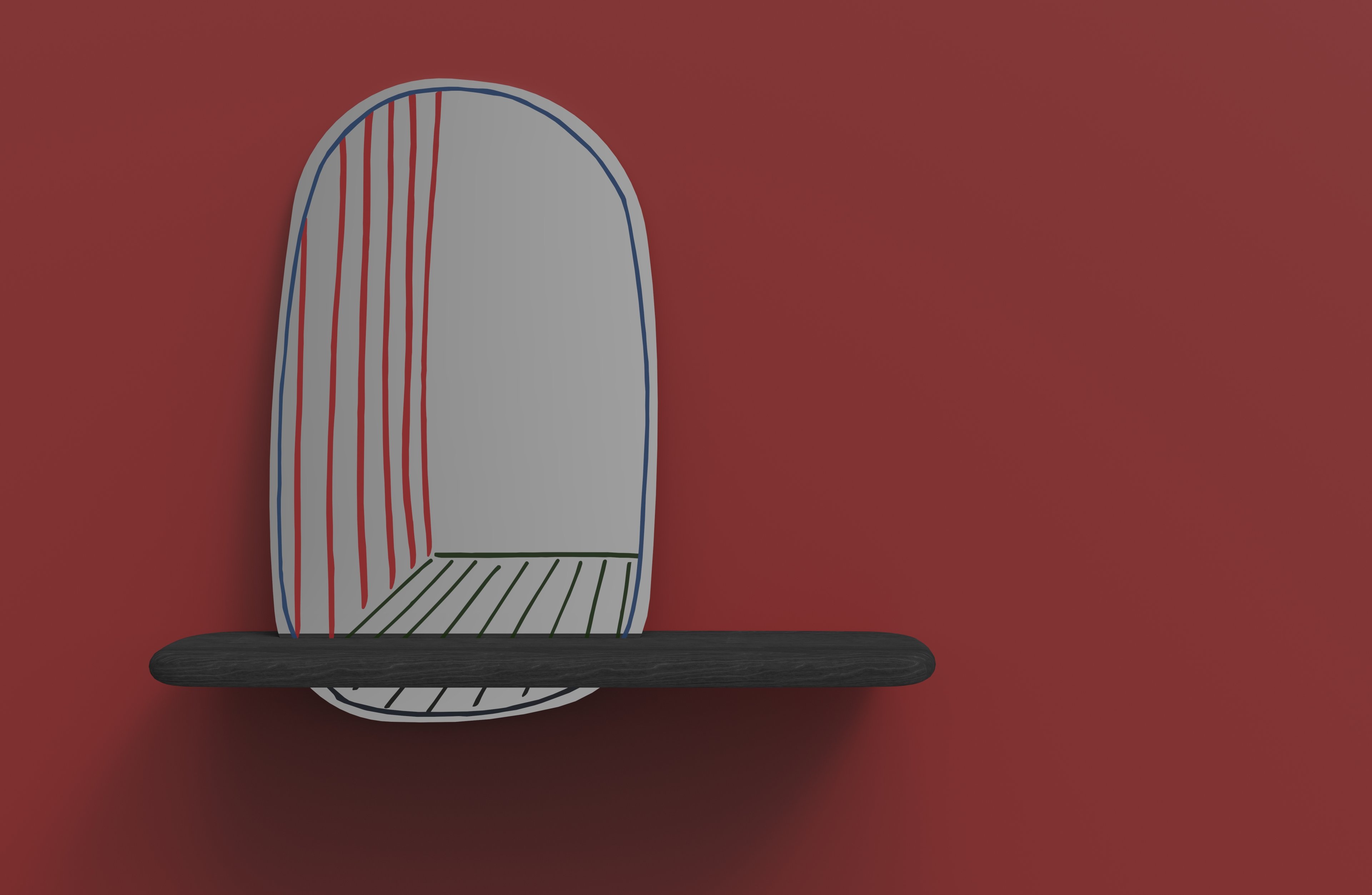 New Perspective Mirror by Alain Gilles for Bonaldo (Photos © and courtesy Alain Gilles)
