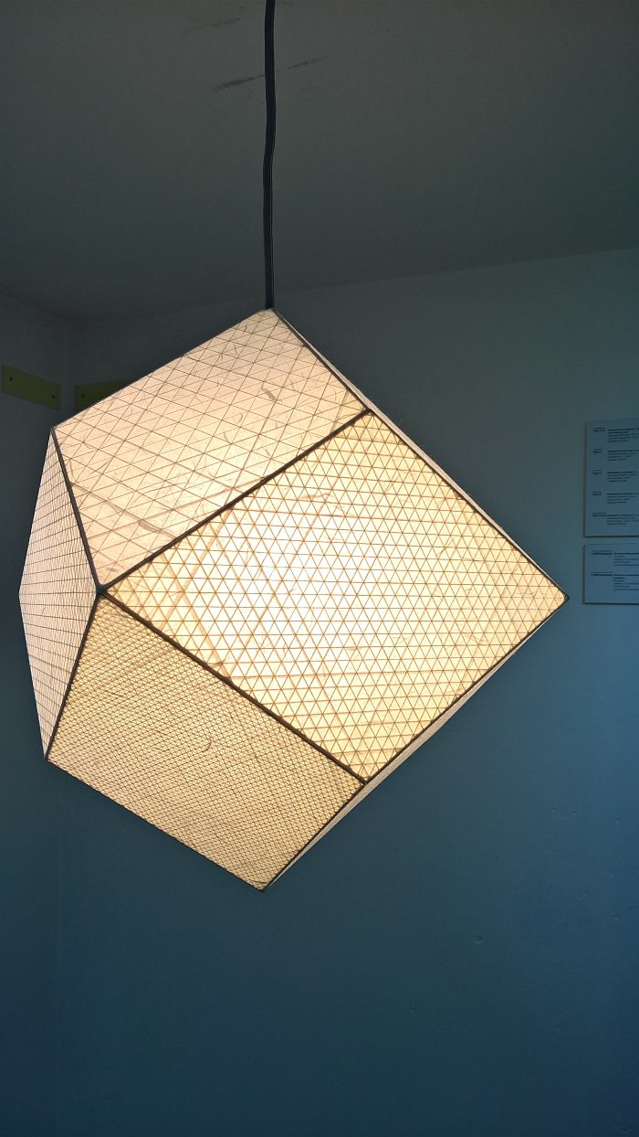 Panelight by Werteloberfell, the under-construction is a 3D printed mesh,
