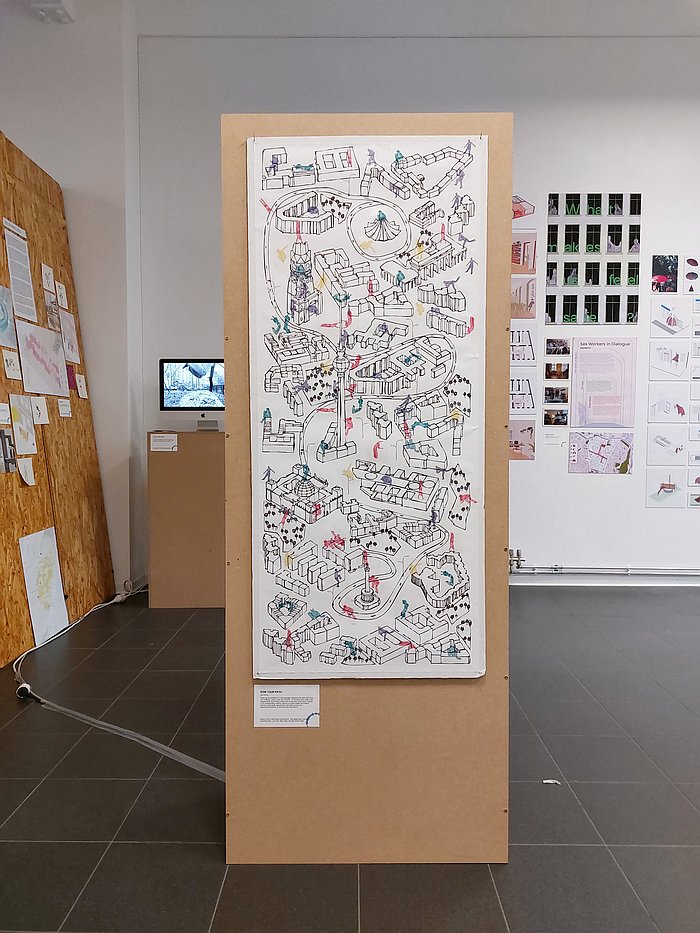 Part of the presentation of the project Parkour: Shaping Your Own City by students at Berlin International University realised in context of the project A Seat at The Table! Designing Spaces of Assembly and Participation, as seen during Berlin Design Week 2025