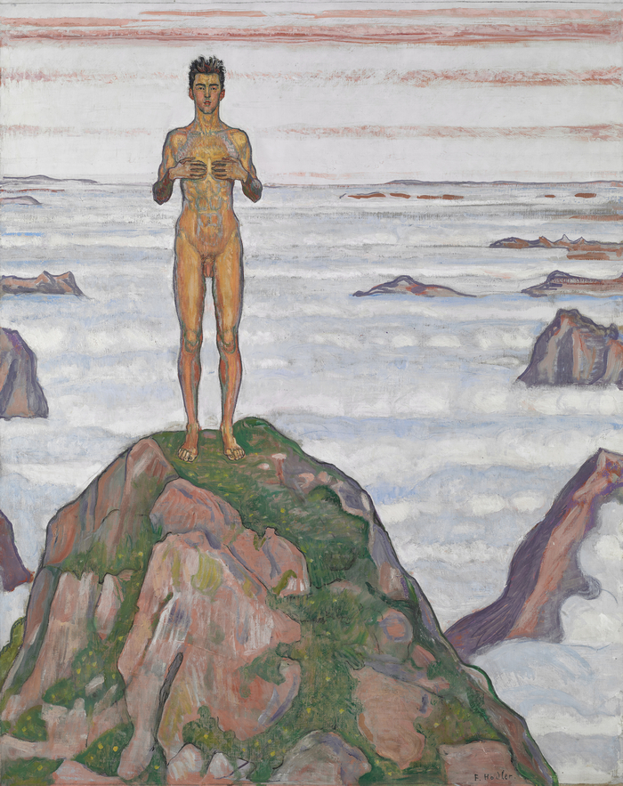Blick ins Unendliche III (Detail) by Ferdinand Hodler,1903/04 part of Hidden Modernism, The Fascination with the Occult around 1900, Leopold Museum, Vienna (Image © Musée cantonal des Beaux-Arts de Lausanne, courtesy Leopold Museum, Vienna)