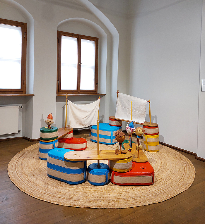 Part of the seating and play system developed by Renate Müller for the Pionierhaus Bruno Kühn, Oberhof, 1985/6, as seen at Renate Müller Spielzeug + Design Sonneberg, Wasserschloß Klaffenbach, Chemnitz