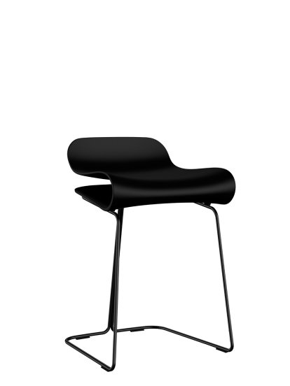 BCN Stool, black, Steel, Shell Colour