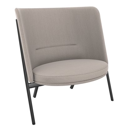 D70 Lounge Chair, Fabric Arco - jasmin, Black