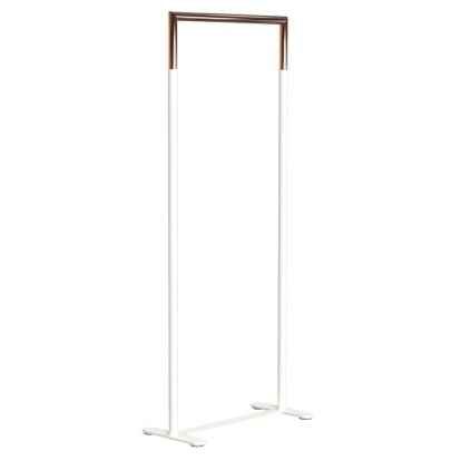 Bukto Coat Rack, White matt / polished copper , 60 cm
