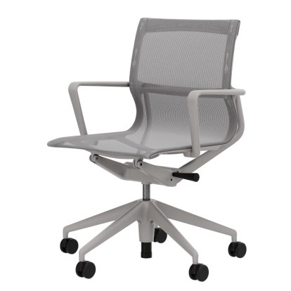 Physix, TrioKnit silver grey, Plastic, soft grey, Hard castors for carpets