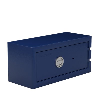 Balzsafe Connect Safe for USM Haller Shelves, 75 cm x 35 cm x 35 cm, Steel blue RAL 5011, Key lock