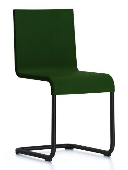 .05 Chair, Non-stackable, Dark green, Black powdercoated