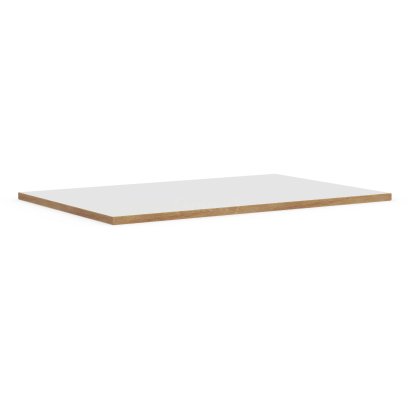 Table Top for Eiermann Table Frames, White melamine with oak edge, 120 x 80 cm