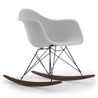 Eames Plastic Armchair RAR, Cotton white, Coated basic dark, Dark maple