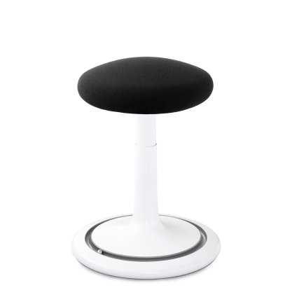 Ongo Classic Stool, Regular, Black microfibre-knit