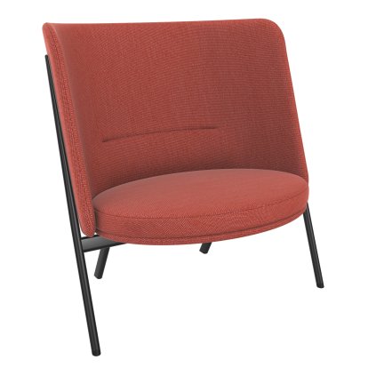 D70 Lounge Chair, Fabric Arco - guave, Black