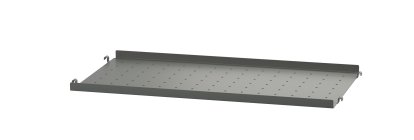 String System Metal Shelf, 58 x 30 cm, Edge shallow, Dark grey