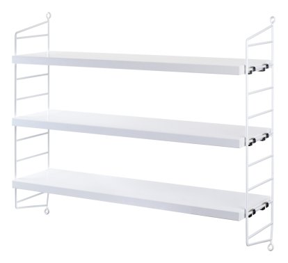 String Pocket Shelf, White lacquered